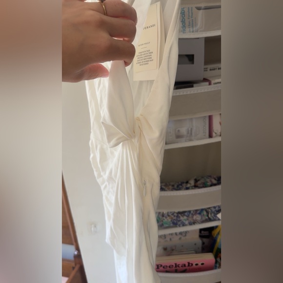 Christopher Esber White Ruched Sheath Maxi Dress - Picture 8 of 12